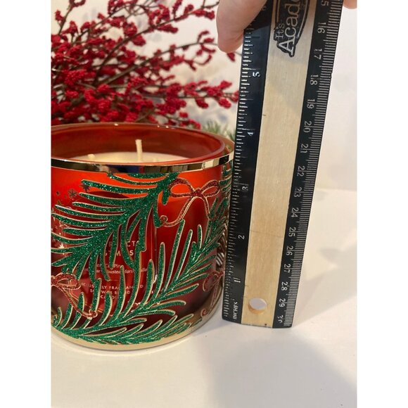 Bath & Body Works Christmas Holiday 3 Wick Candle Holder - Picture 7 of 7